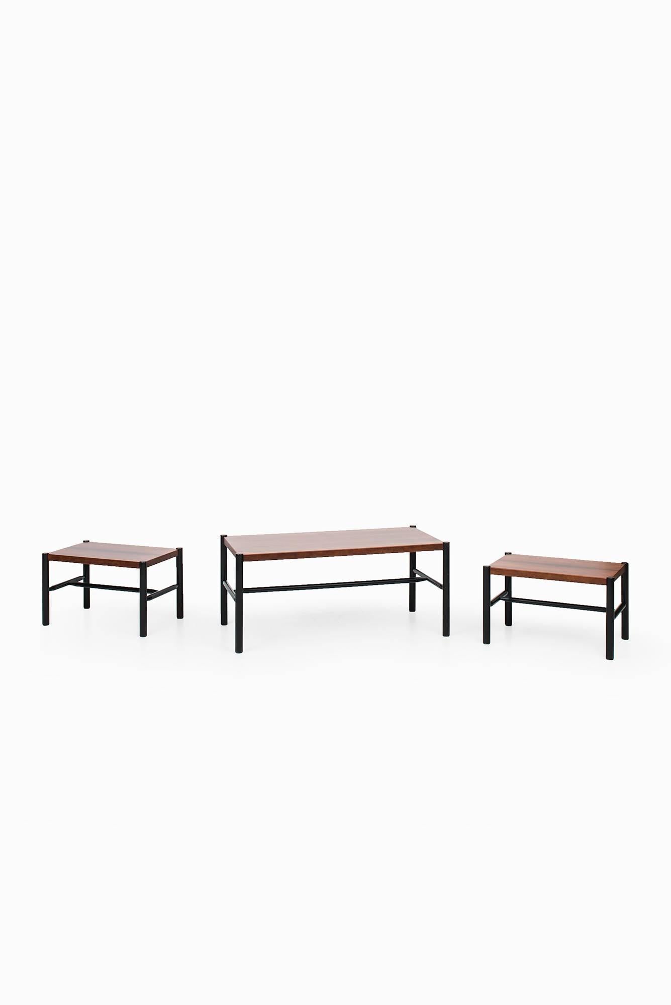 Arne Norell Coffee Table in Rosewood and Black Lacquered Beech 2