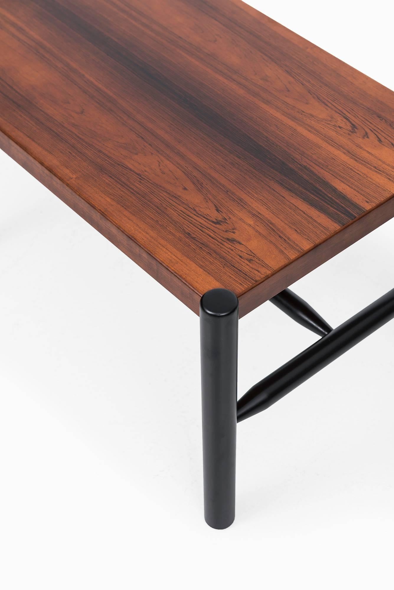 Arne Norell Side Tables in Rosewood and Black Lacquered Beech In Excellent Condition In Limhamn, Skåne län