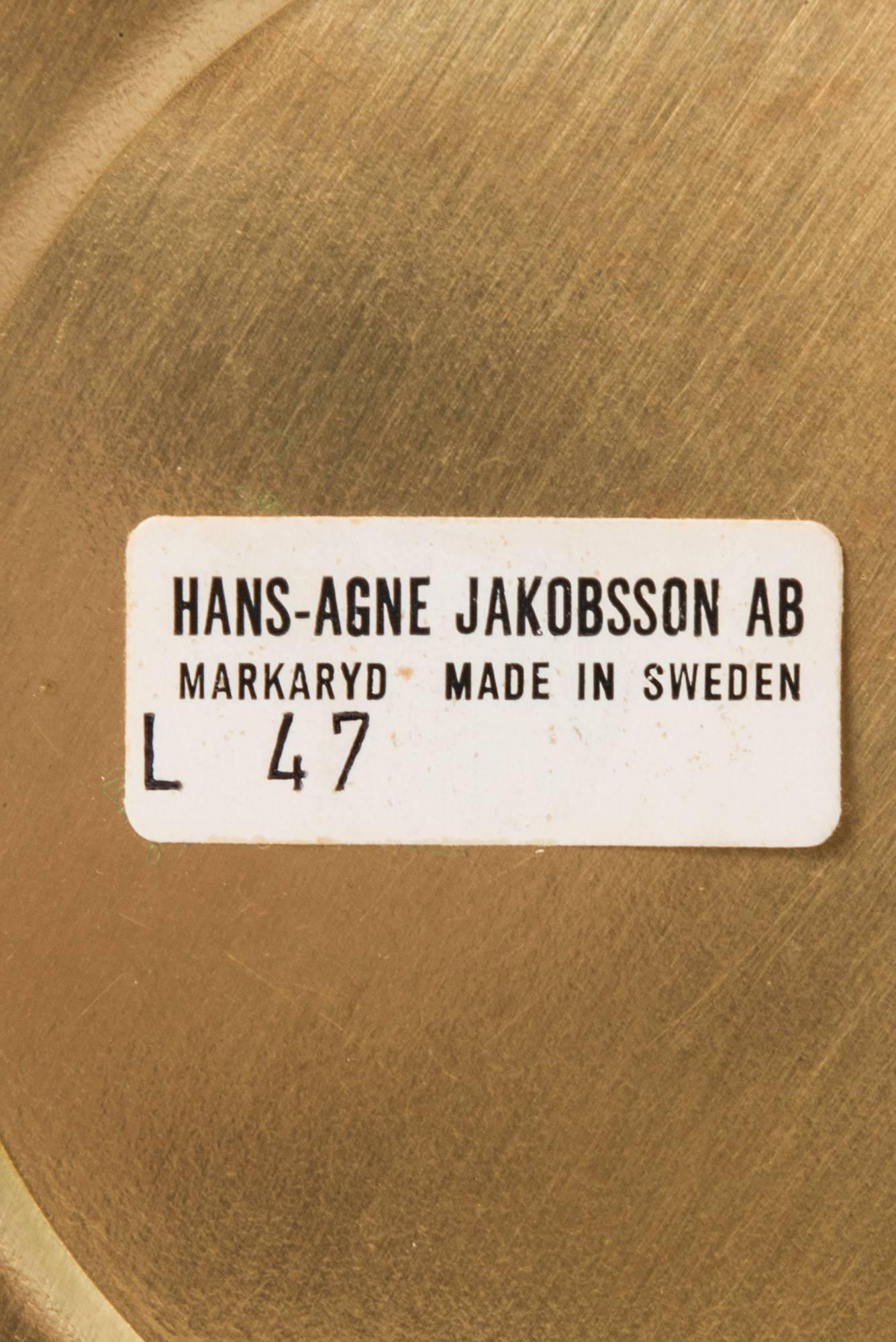 Brass Hans-Agne Jakobsson Oil Lamp Model L-47