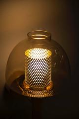 Hans-Agne Jakobsson Wall Lamp in Brass and Glass