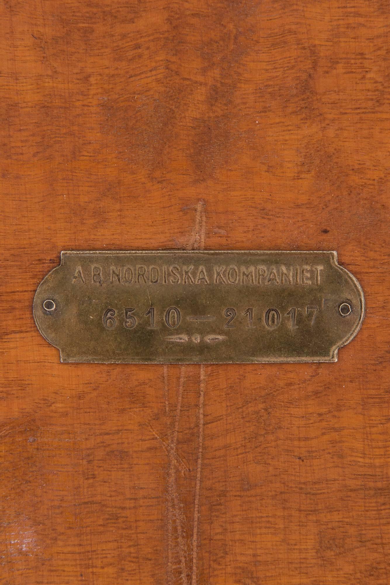 Gustavian Console Table in Mahogany by Nordiska Kompaniet in Sweden 3