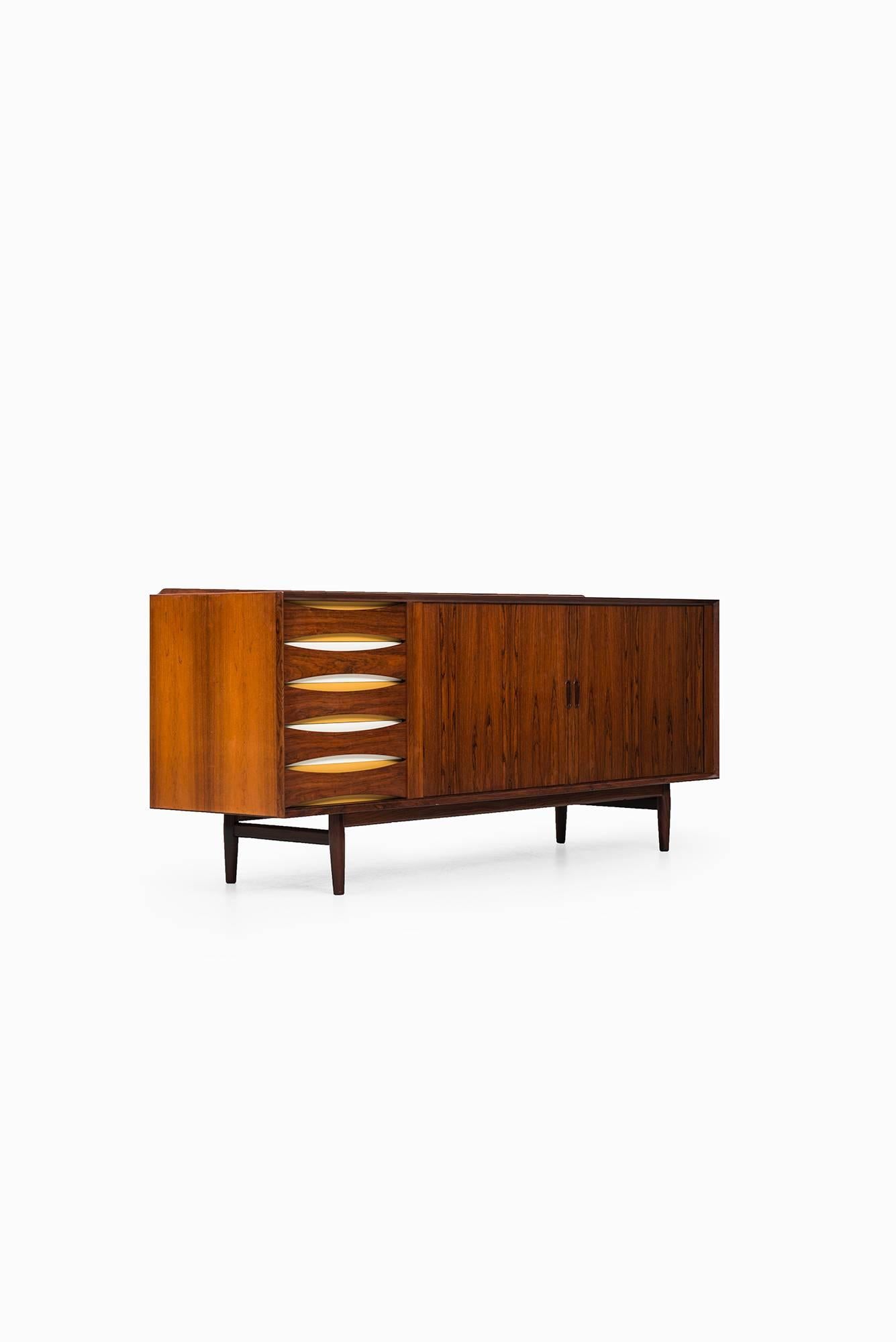 Rare sideboard OS29 with tambour doors designed by Arne Vodder. Produced by Sibast møbelfabrik in Denmark.