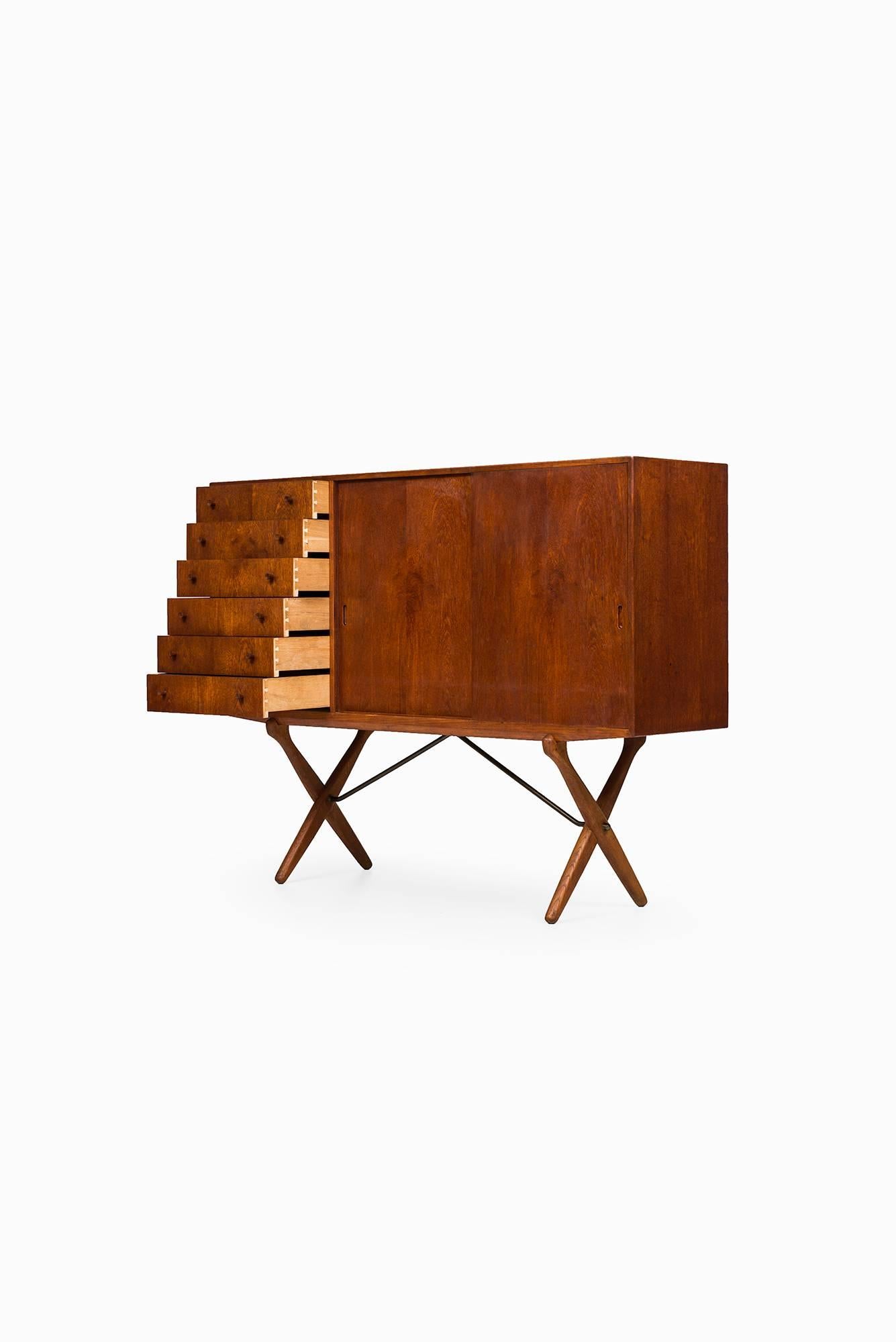 Mid-20th Century Rare Sideboard Designed by Hans Wegner and Produced by Andreas Tuck in Denmark