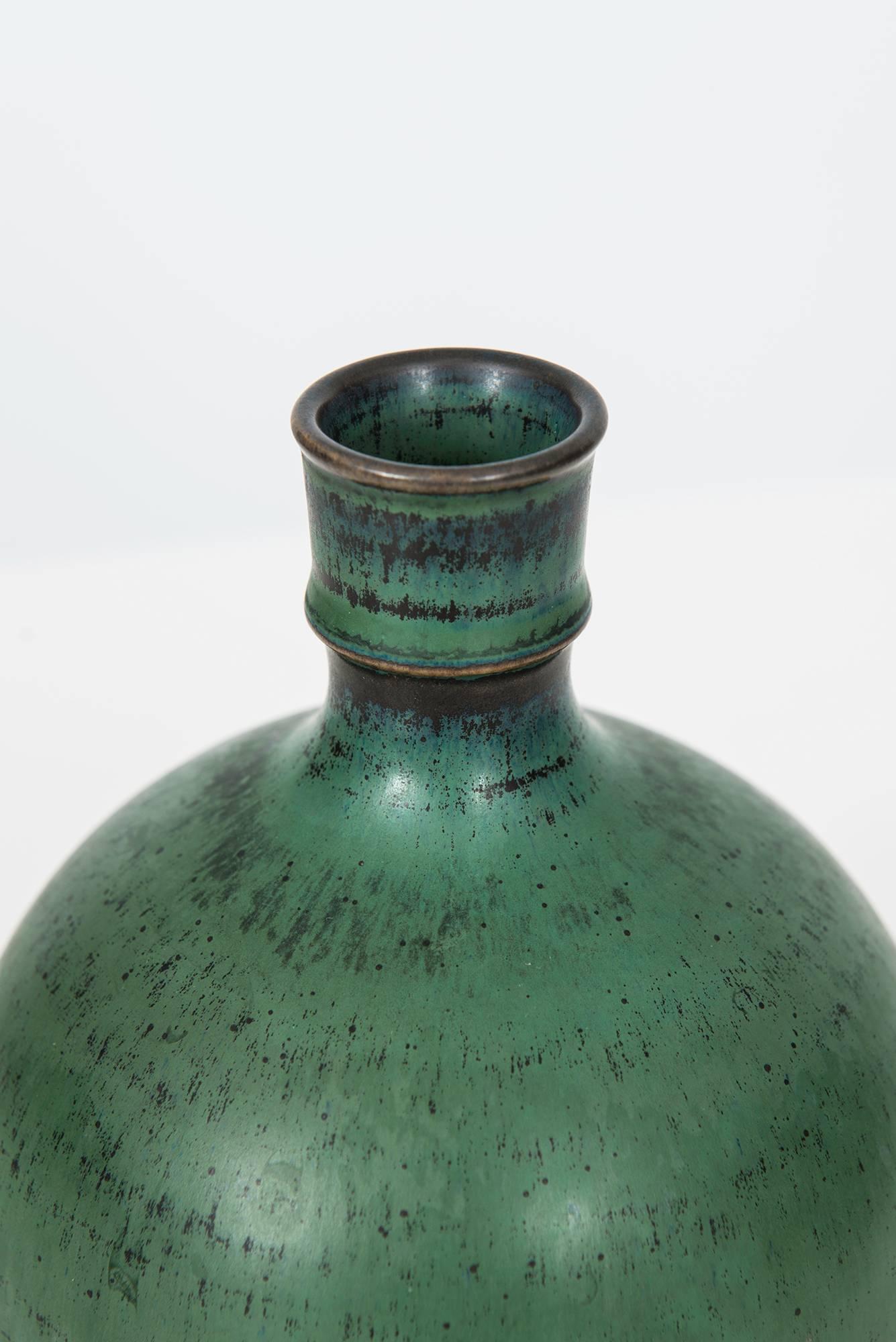 Ceramic vase designed by Stig Lindberg. Produced in Sweden. 