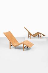 Pair of Swedish Lounge Chairs in the Manner of GA Berg