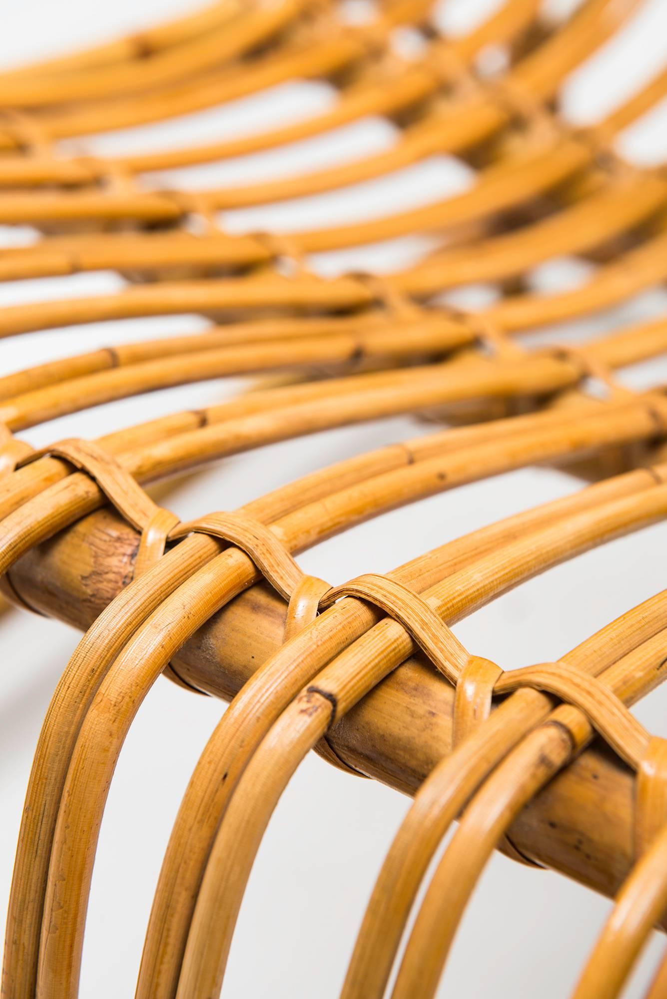 Cane Viggo Boesen Easy Chairs by E.V.A. Nissen & Co in Denmark