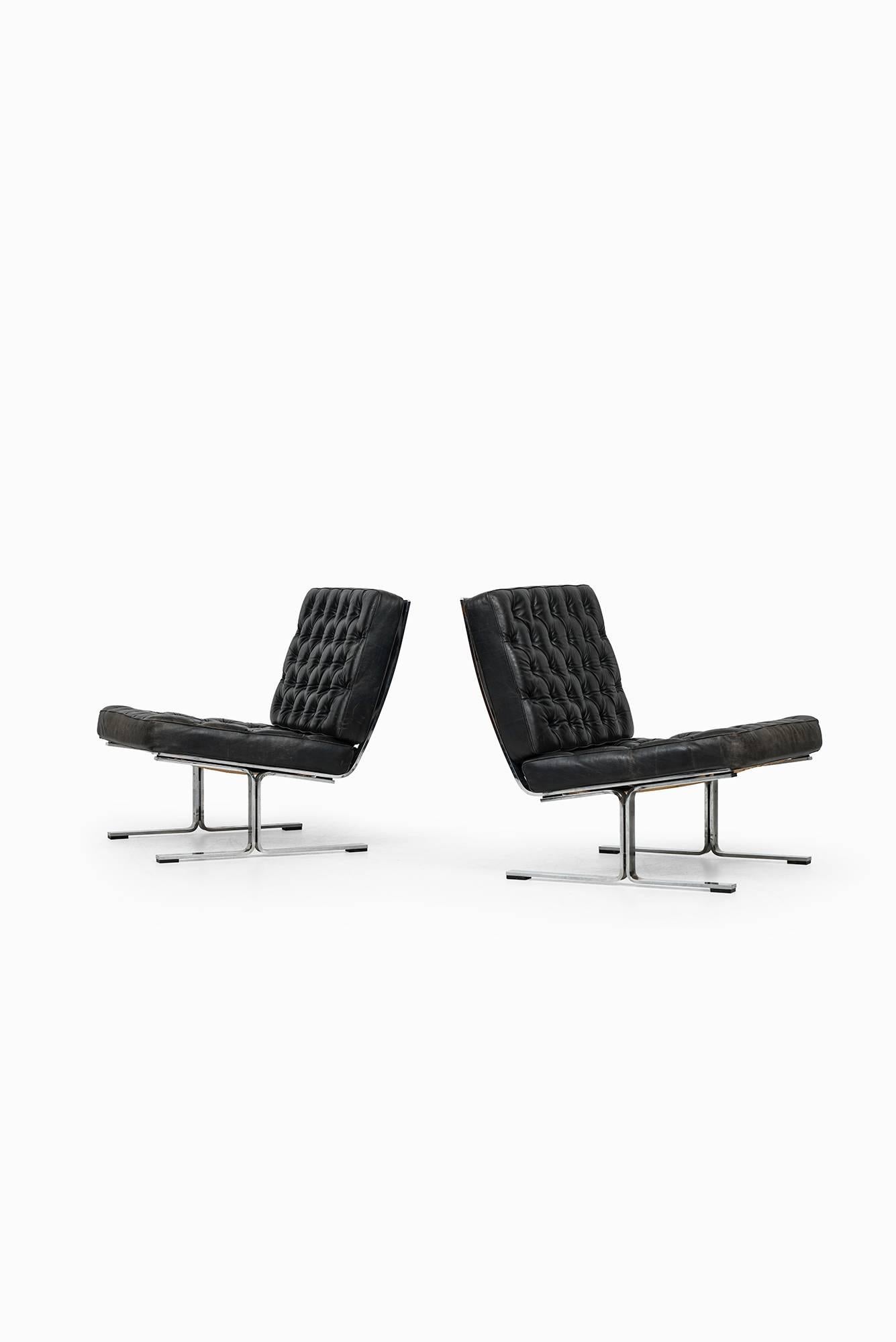 Scandinavian Modern Karl-Erik Ekselius Easy Chairs Model F60 by Joc in Sweden For Sale