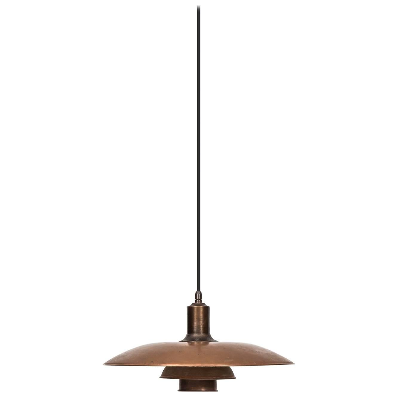 Poul Henningsen Ceiling Lamp PH-2 in Copper by Louis Poulsen in Denmark