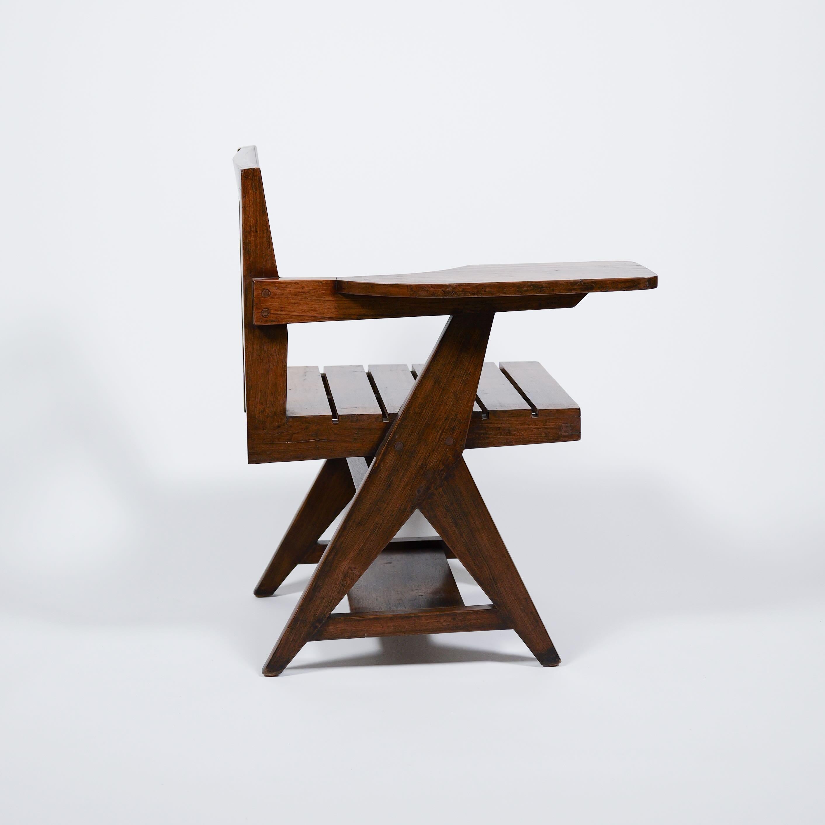 Mid-Century Modern Chaise de table en Wood de Pierre Jeanneret, vers 1960 en vente