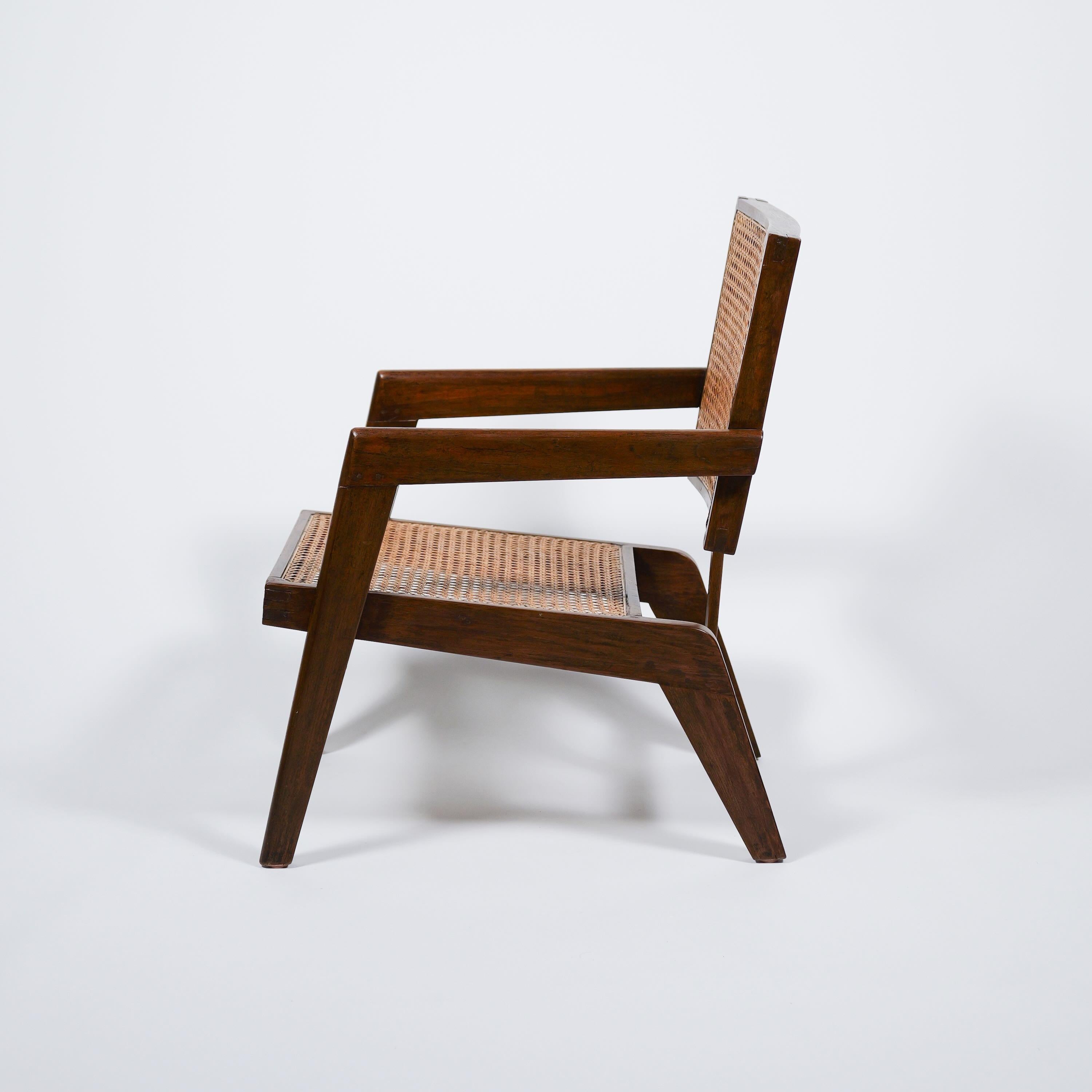Mid-Century Modern Fauteuil Bridge de Pierre Jeanneret, vers 1960 en vente