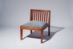 Sedia bassa con schienale in legno di Pierre Jeanneret per Chandigarh, India, circa 1965-66