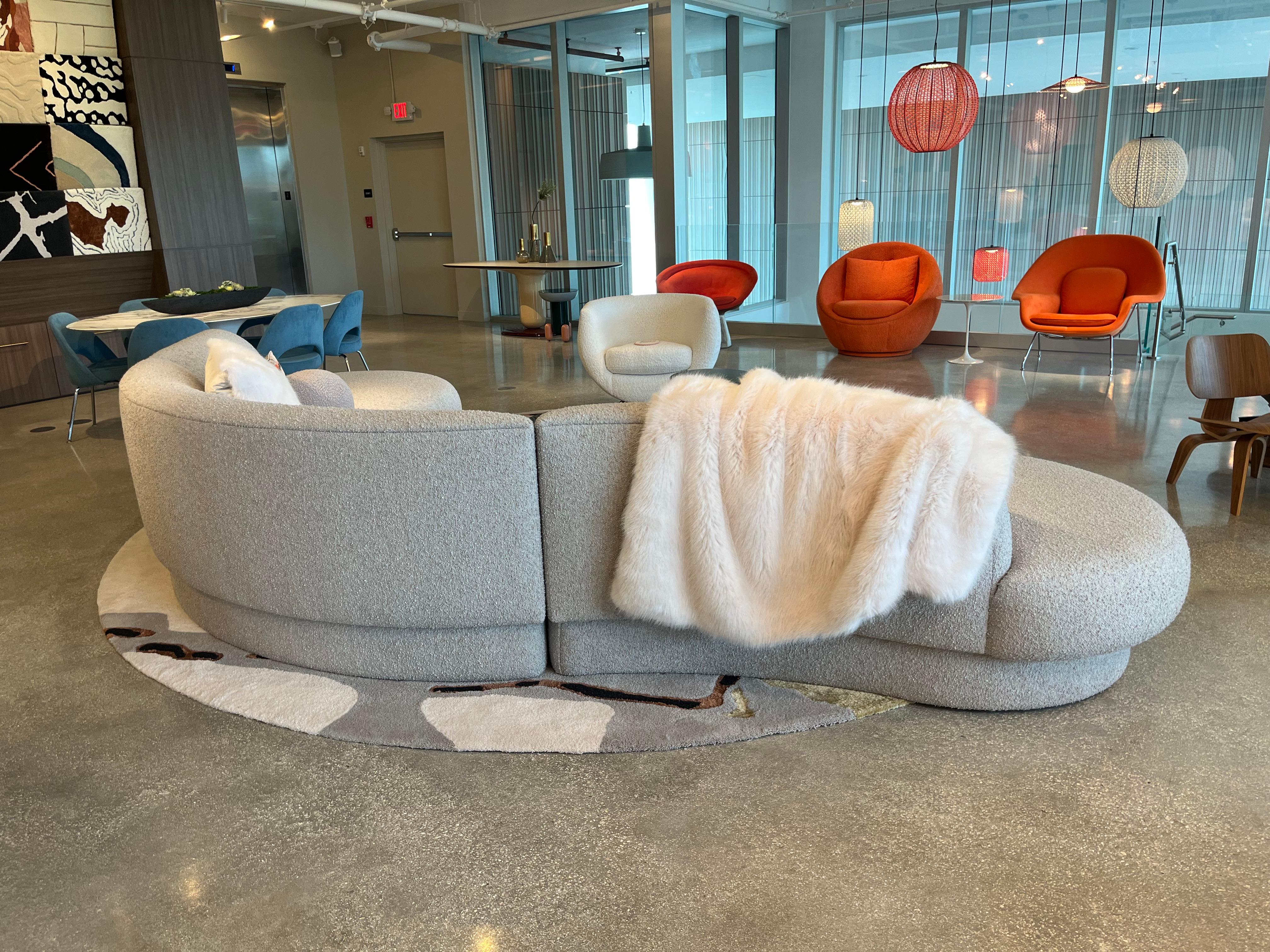 Mid-Century Modern Thayer Coggin Sit Tight Sectional Sofa Fully Upholstered by Milo Baughman For Sale