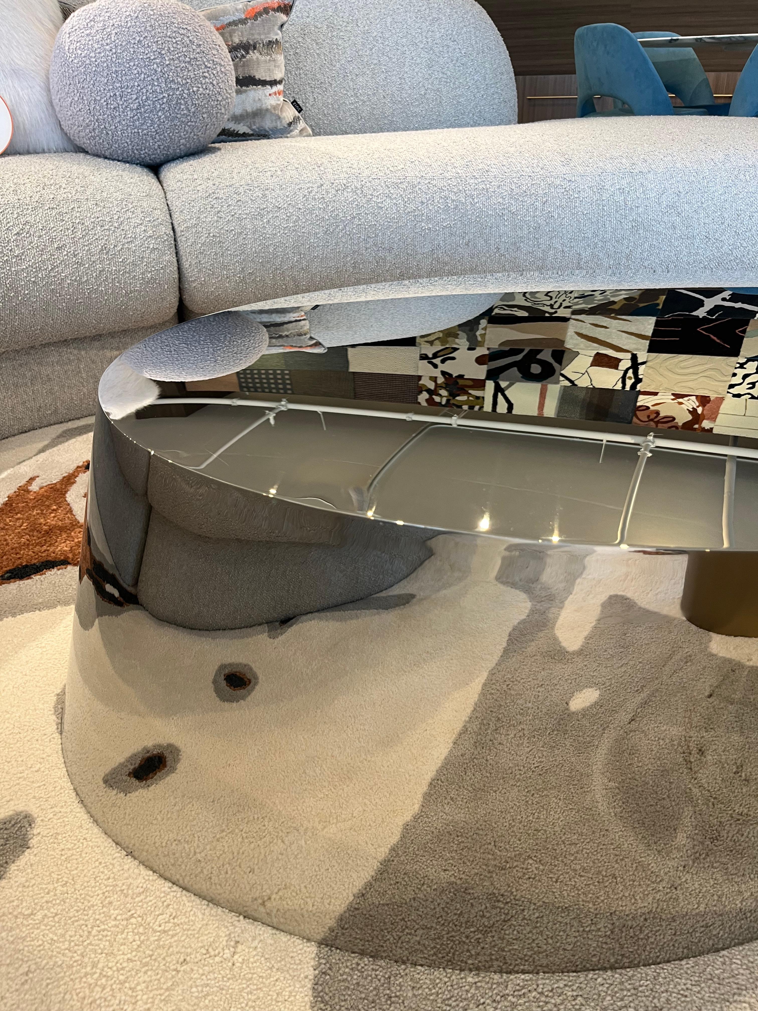 Thayer Coggin Pisa Chrome Coffee Table In Excellent Condition For Sale In Miami, FL