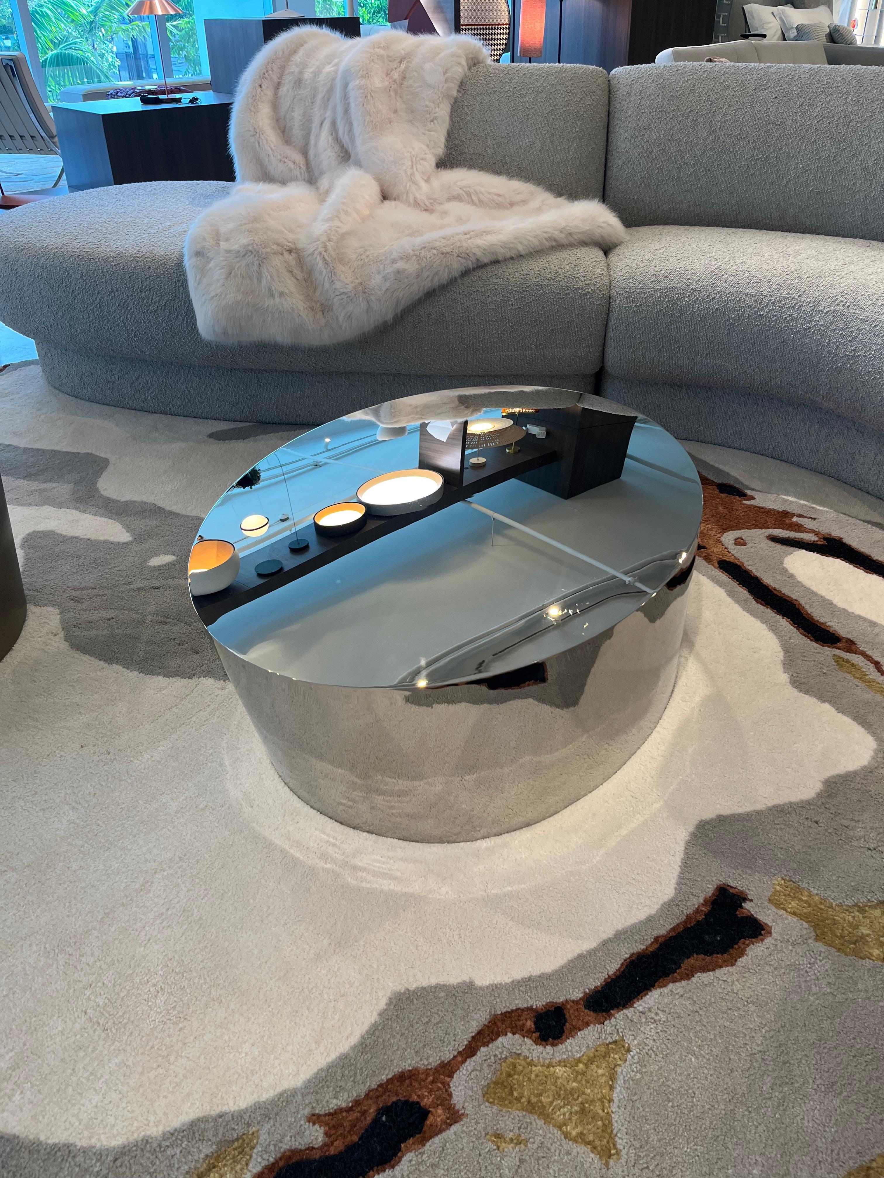 American Thayer Coggin Pisa Chrome Coffee Table For Sale