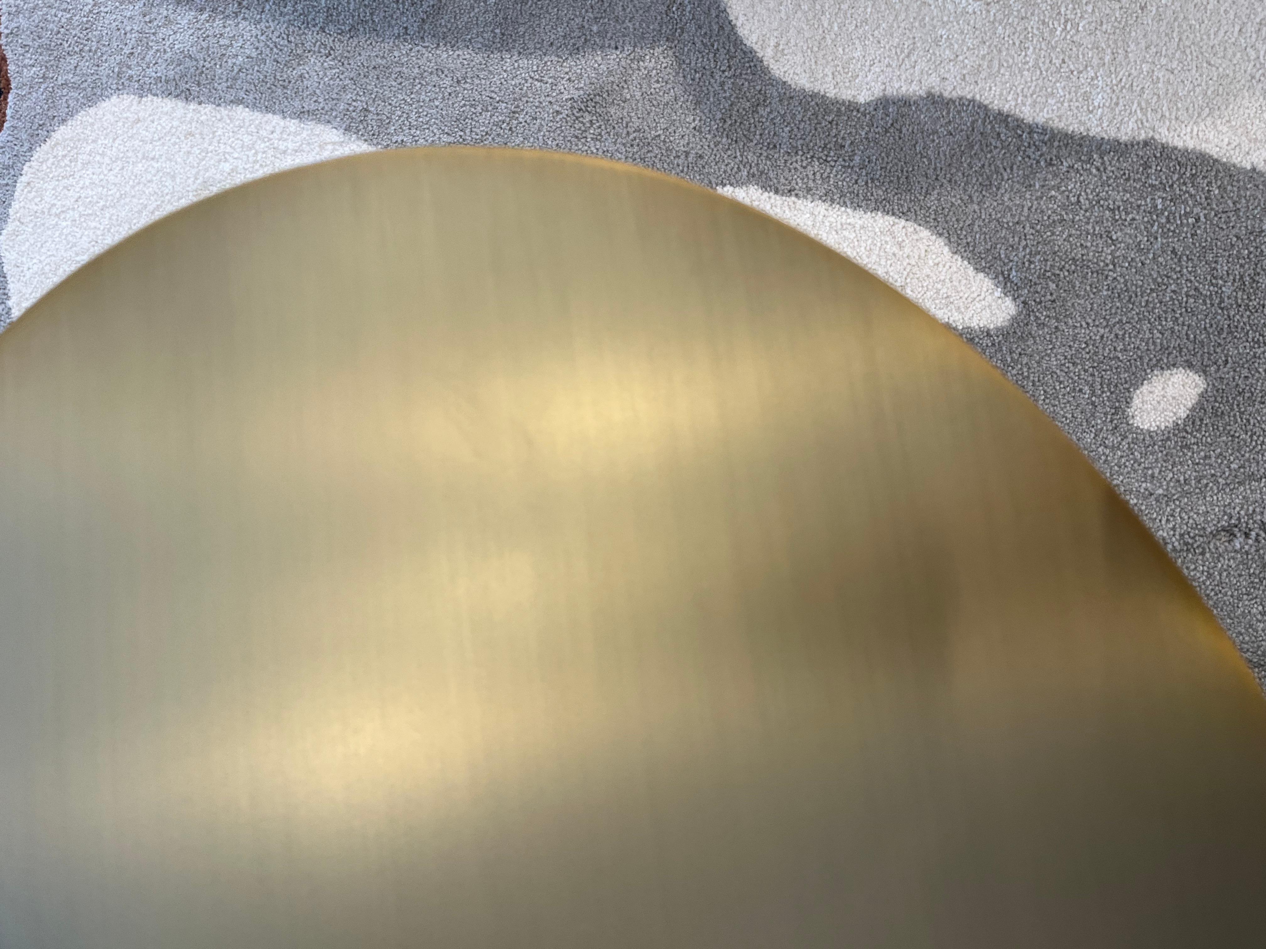 Metal Thayer Coggin Pisa Brushed Bronze Side Table For Sale