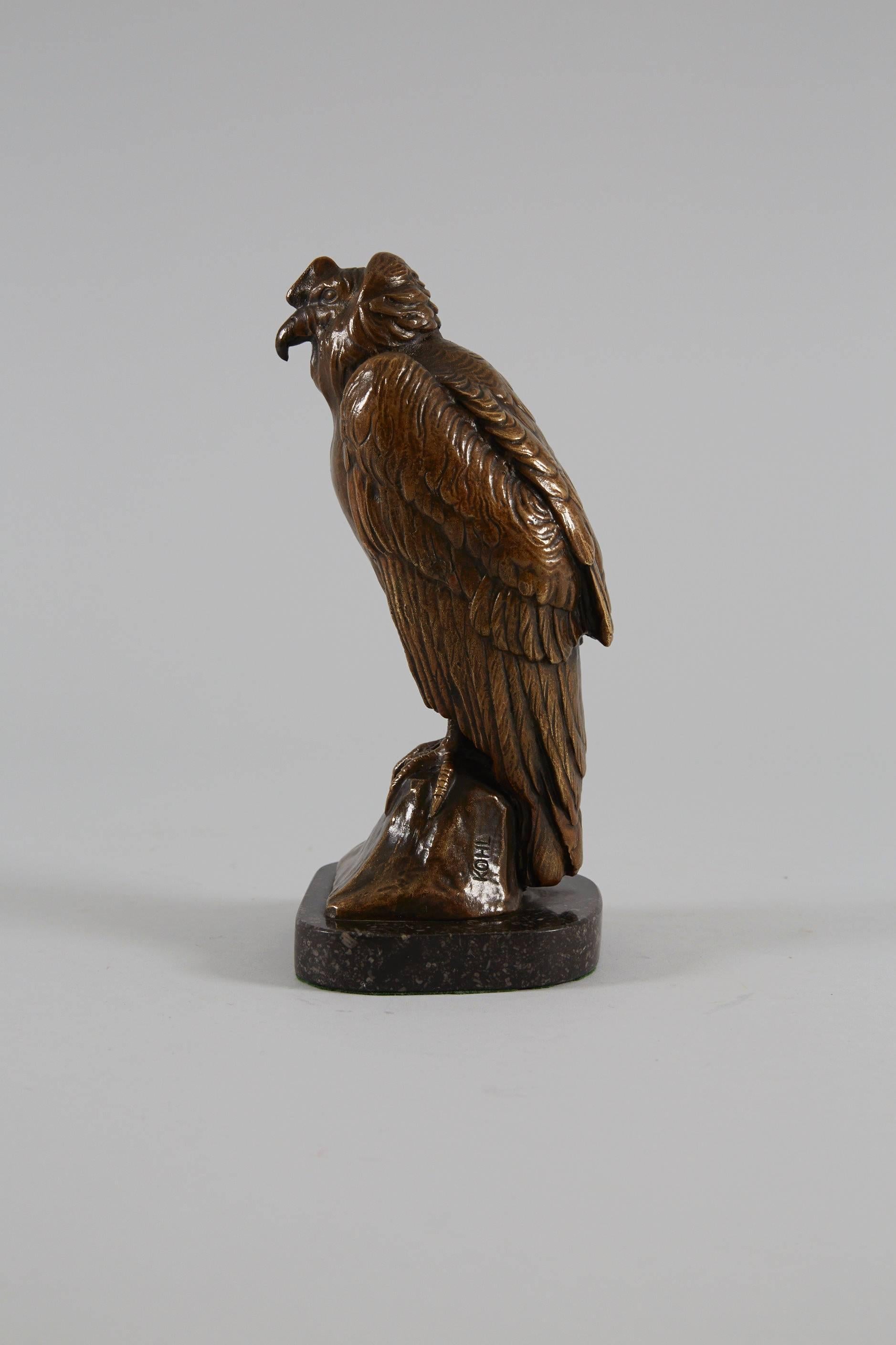 Bronze Sculpture of a Condor, signed Gustav Kohl. 