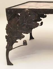 Very Unusual Jugendstil Wrought Iron Low Side Table
