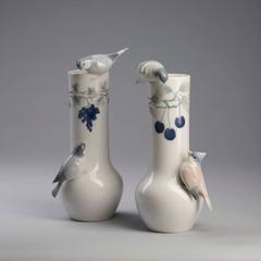 Pair of Porcelain Jugendstil Vases by Metzler & Ortloff