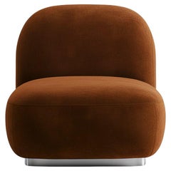 Organic Modern Brown Velvet Accent Chair Susurro