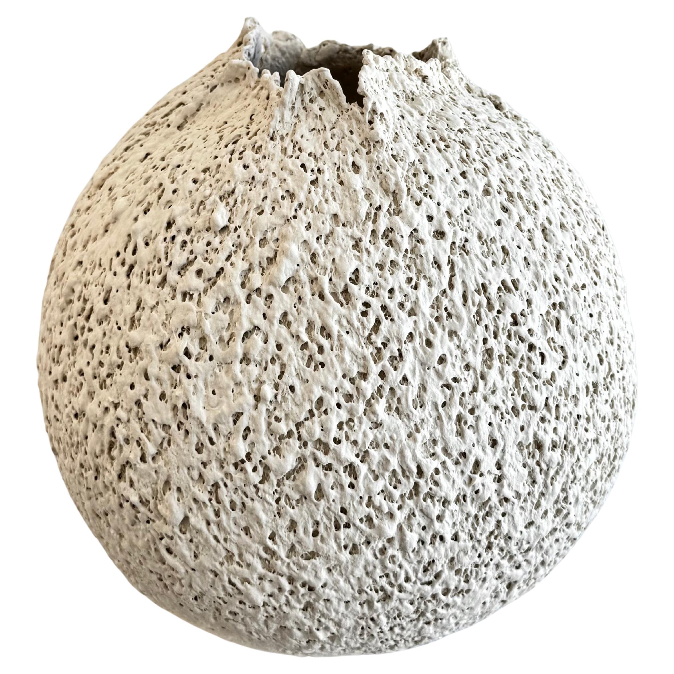 Sculpted Porcelain Moon Vessel. "On Becoming #9: Ondine"
