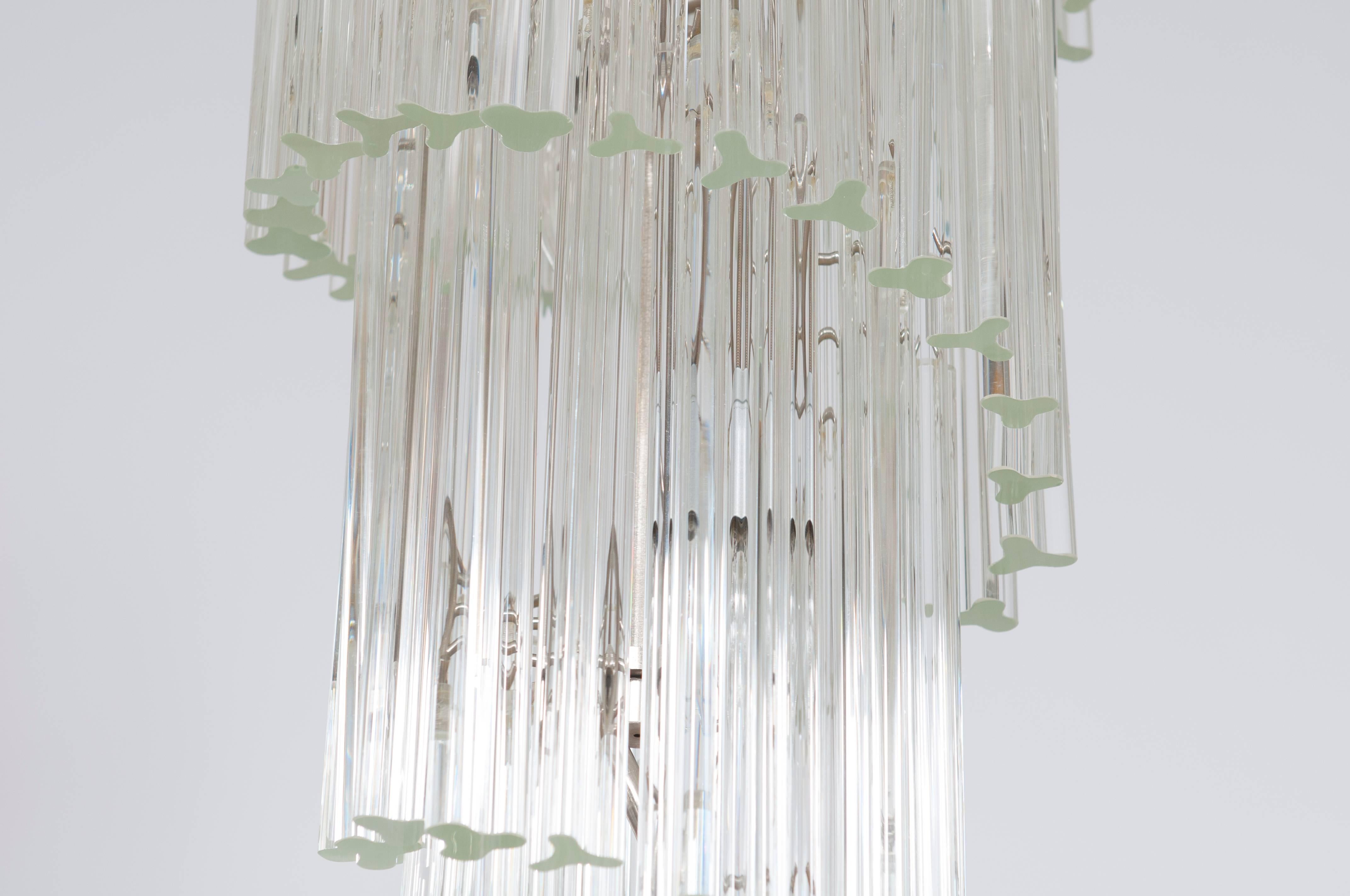 Late 20th Century Italian Spiral Chandelier Attributed to Camer Glass, circa 1970s