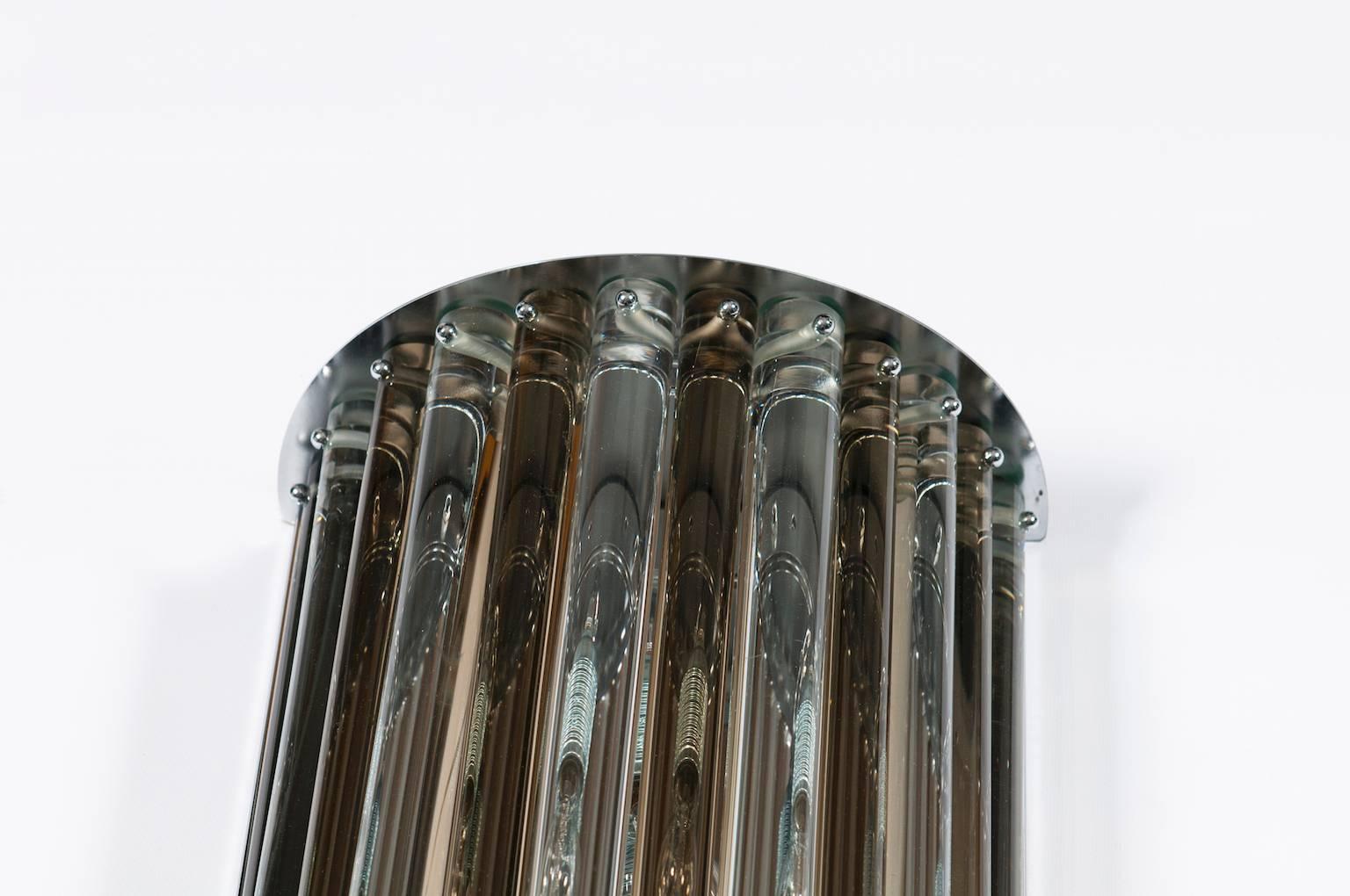 Fin du 20e siècle Paire d'appliques italiennes en verre de Murano, datant d'environ 1970 en vente