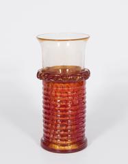 Italian Venetian Murano Glass Vase Attributed to Barovier & Toso circa 1970s