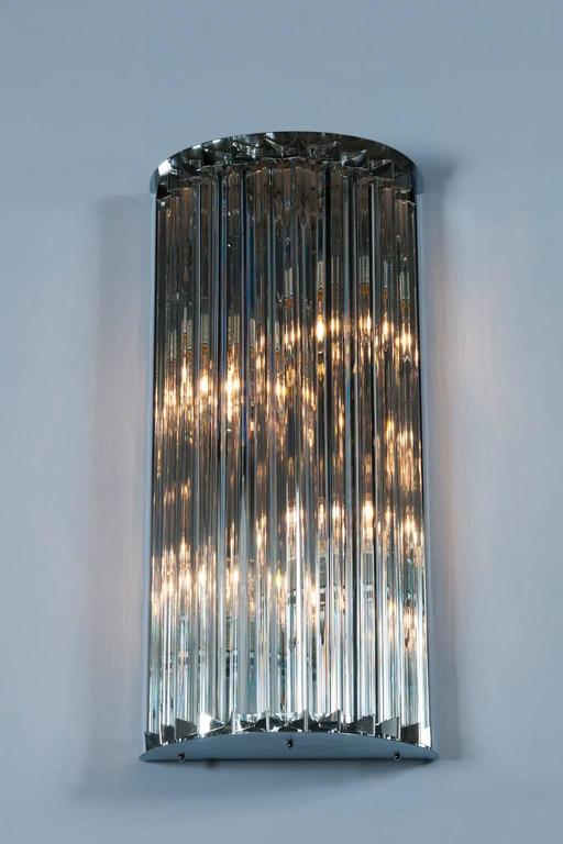 Three Italian Venetian Murano Glass Wall Sconce, Venini, circa 1960s For Sale at 1stdibs
