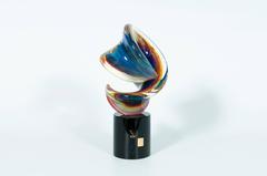 Italienische Skulptur "C" aus venezianischem Muranoglas:: 1990er Jahre:: Oscar Zanetti