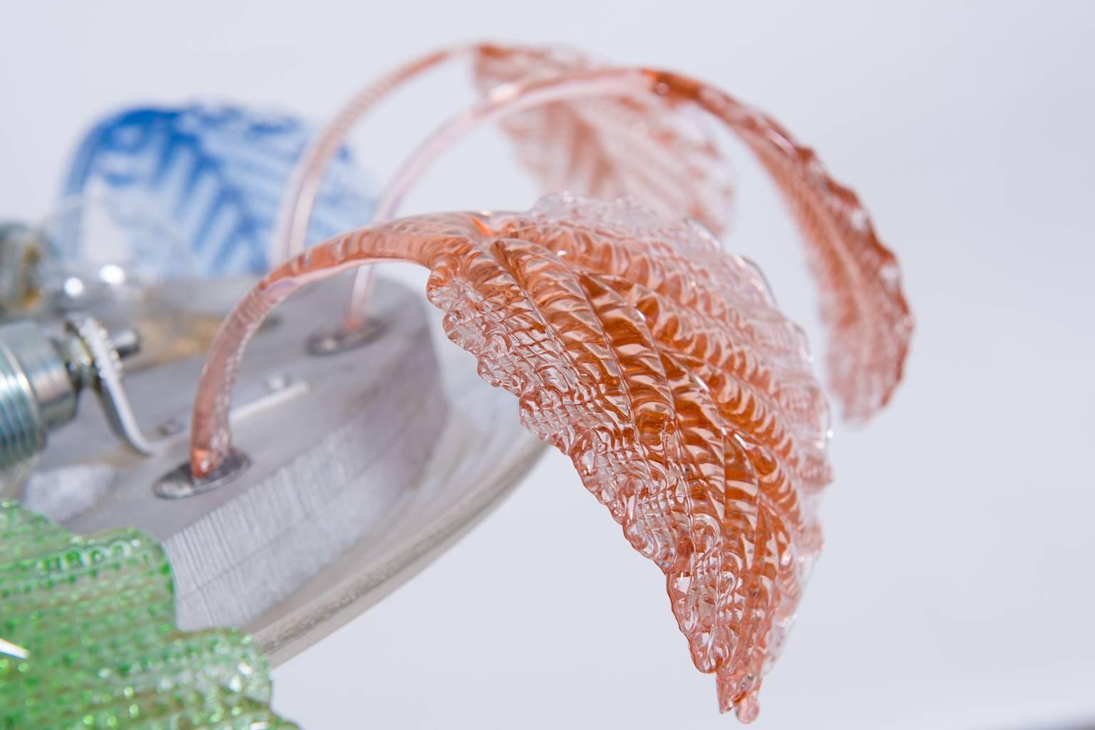 Art Glass Italian Chandelier in Multi-Color Murano Glass, from 1960s