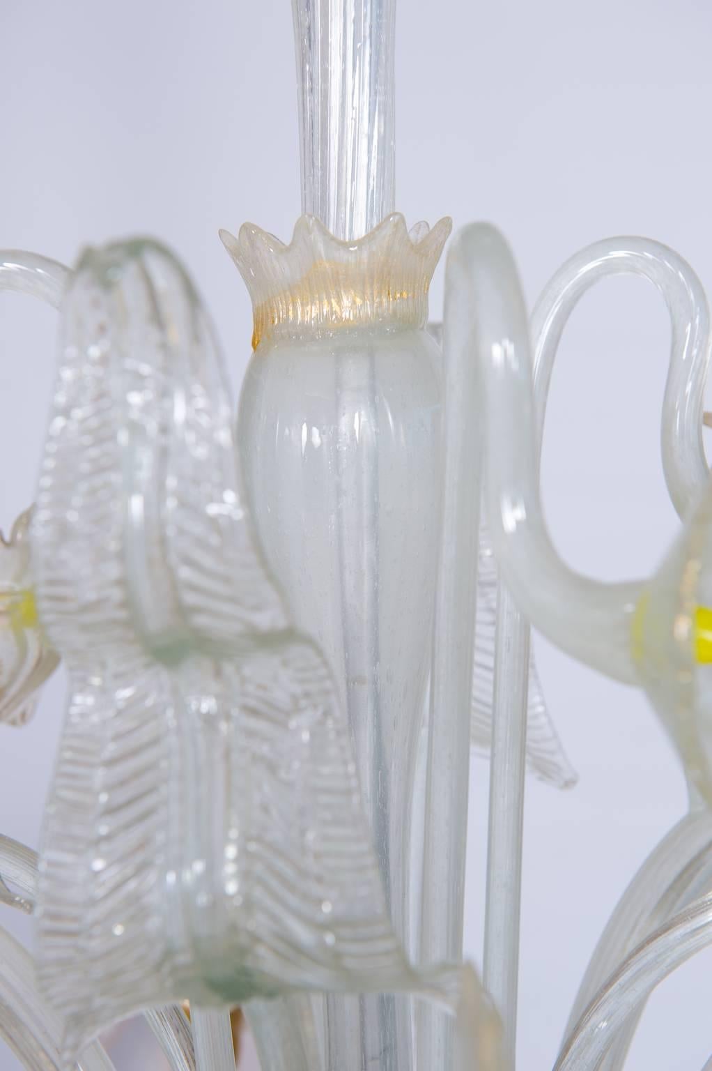 Italian blown Murano Glass Chandelier attributed to Cenedese, 1970s 1