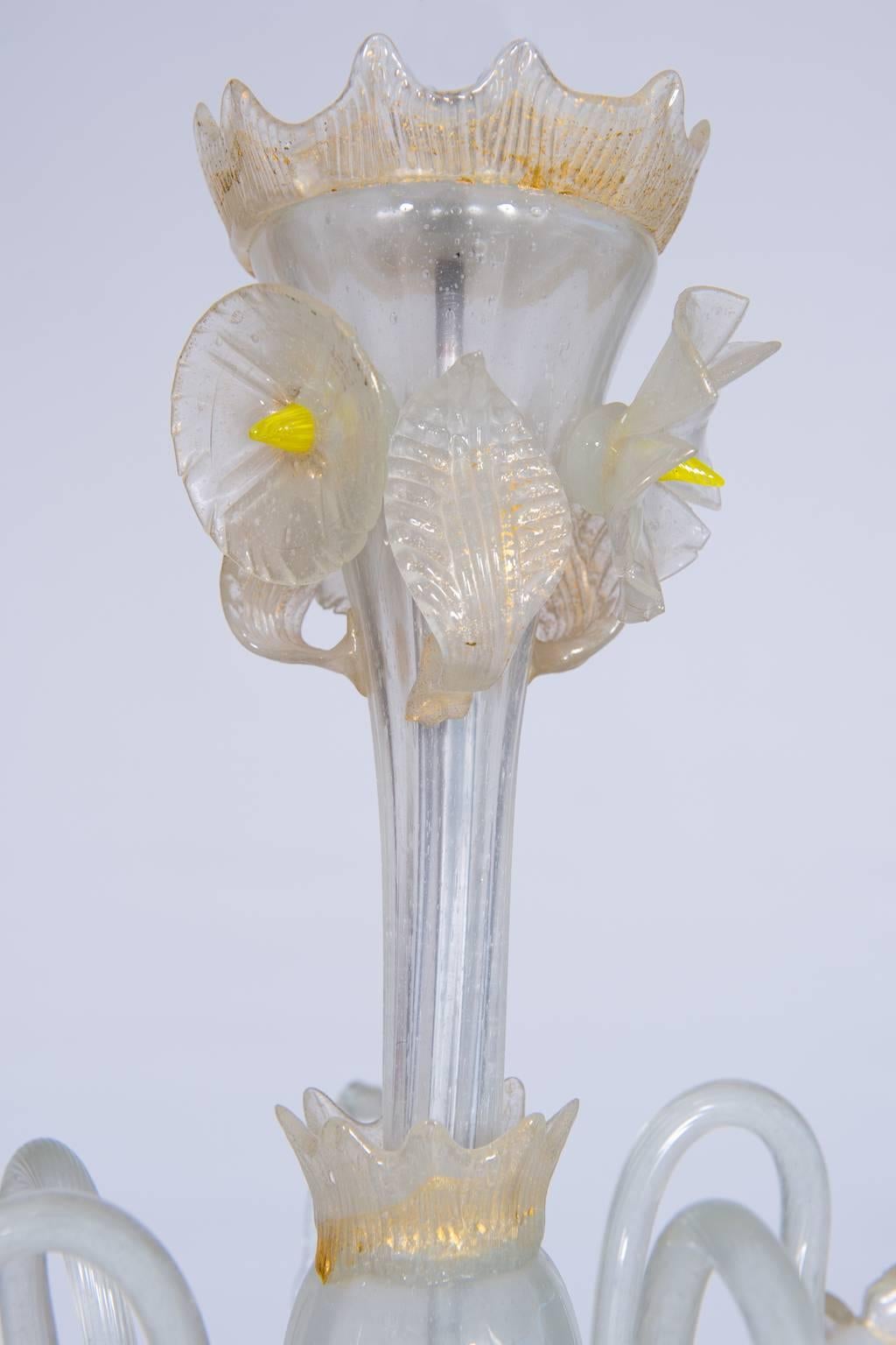 Italian blown Murano Glass Chandelier attributed to Cenedese, 1970s 2