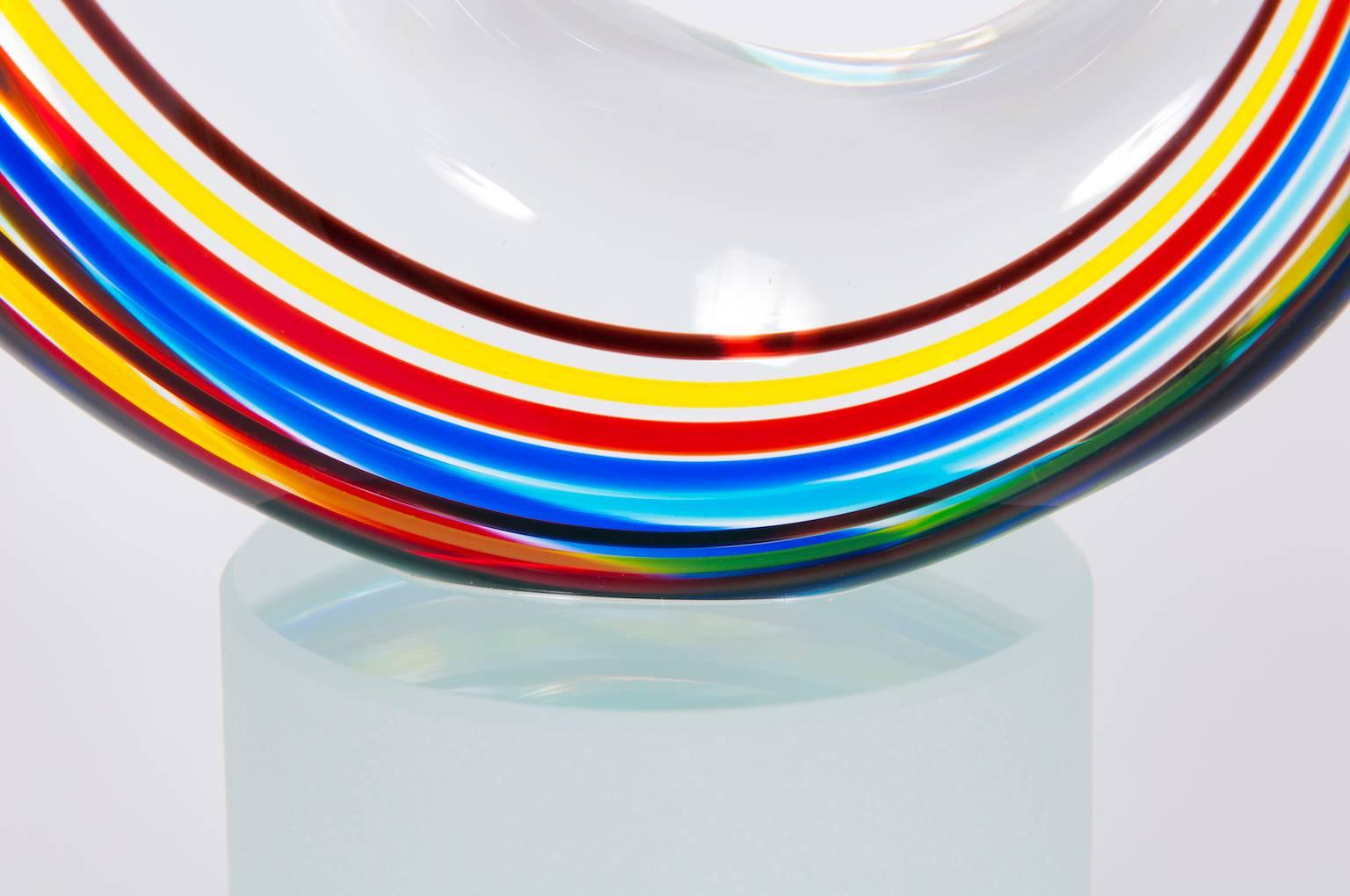 Italian Sculpture in blown  Murano Glass Multi-Color by Romano Donà 1