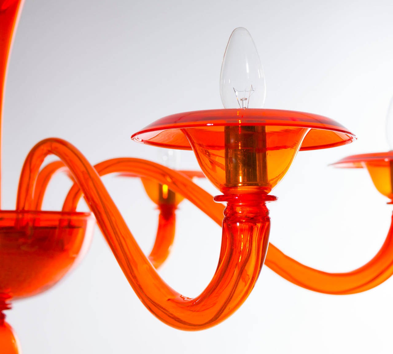 orange glass chandelier