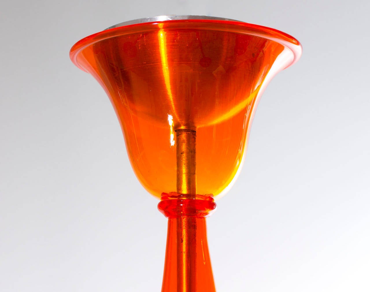 Hand-Crafted Customizable Murano Chandelier showcases in vibrant Orange Contemporary Italy 