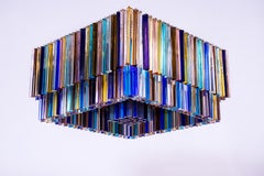 Luminaire encastré en verre de Murano italien, Triedro multicolore — Giovanni Dalla Fina