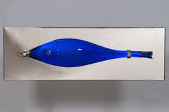 Elegant Italian Venetian Blue Wall Lamp in Blue Murano Glass 1990s Alberto Donà