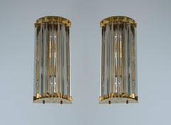 Pair of Italian Sconces in Murano Glass Attributed to Camer Glass 1960s, Italy