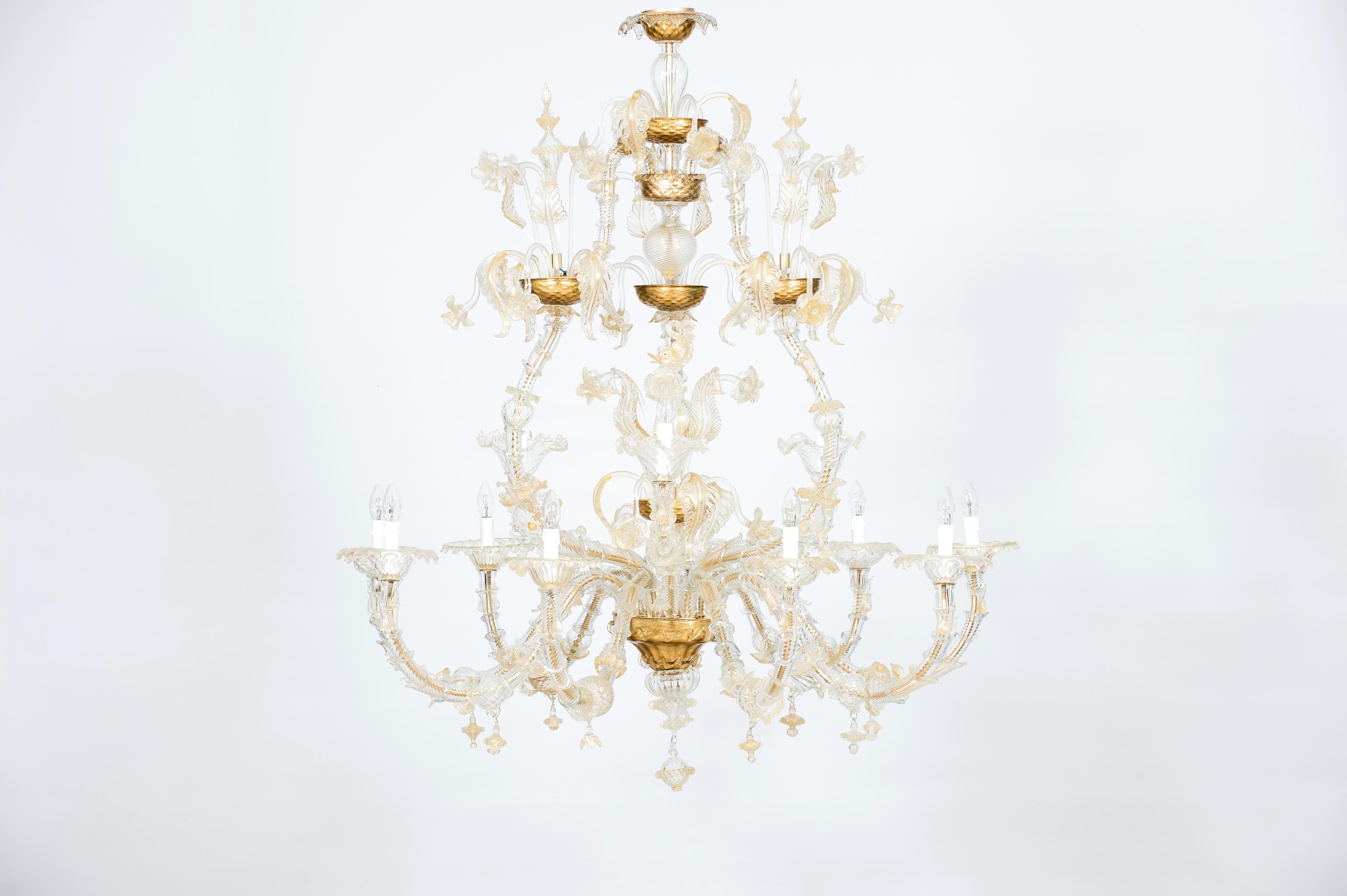 Squisito lampadario in vetro di Murano color oro di Giovanni Dalla Fina anni '80

Un eccezionale e raro lampadario in vetro di Murano, magistralmente realizzato dal famoso Giovanni Dalla Fina nel 1980. Questo pezzo mozzafiato incarna l'apice
