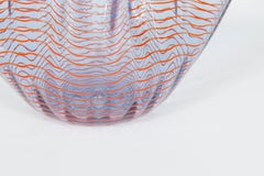 Italian Murano Handkerchief Vase, Purple & Orange, 1970s — Giovanni Dalla Fina