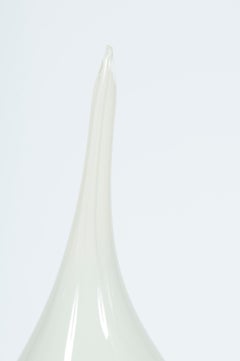 Italian Murano Glass Teardrop Sculpture, White Milk, 1980s — Giovanni Dalla Fina