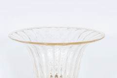 Italian Murano Glass Table Lamp with Gold Dust & Bullicante Bubbles
