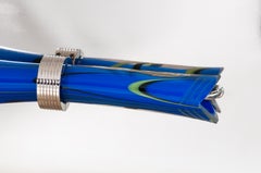 Italian Murano Glass Blue Fish Wall Sconce, 1990s — Giovanni Dalla Fina