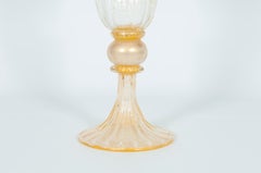Italian Murano Glass Covered Urn / Vase, 24-Karat Gold Dust Accent
