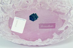 Jarrón italiano de cristal de Murano, rosa esmerilado, estilo orgánico posmoderno, década de los 80 — Cenedese