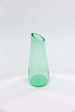 Italian Murano Glass Cone Vase in Light Green, 1960s
