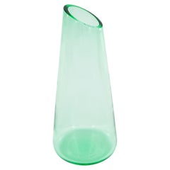 Italian Murano Glass Cone Vase in Light Green, 1960s
