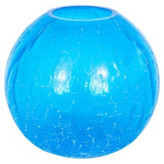 Italian Murano Glass Sphere Vase in Light Blue, 1970s — Cenedese