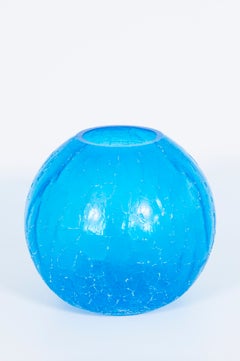 Italian Murano Glass Sphere Vase in Light Blue, 1970s — Cenedese