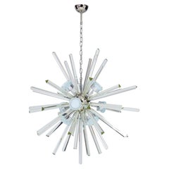 Italian Murano Glass Sputnik Chandelier with Triedro Prisms, 2020s